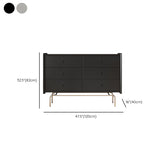 Ultra-Modern Double Dresser Solid Pine Storage Chest Dresser for Bedroom