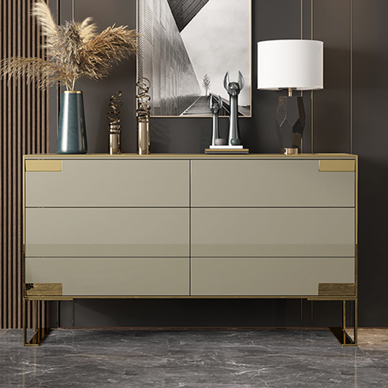 Cómoda cómoda de almacenamiento de madera cómoda clásica Glam para oficina en casa