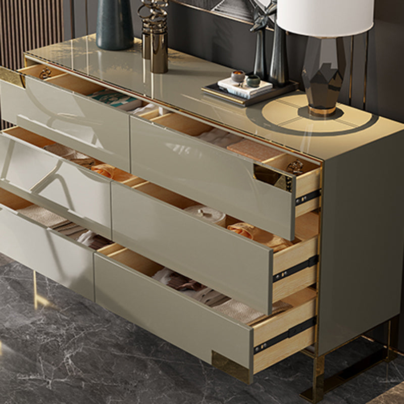 Cómoda cómoda de almacenamiento de madera cómoda clásica Glam para oficina en casa