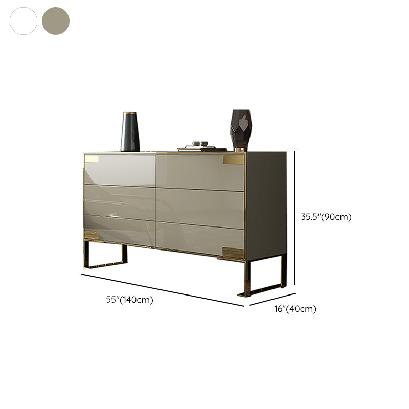 Cómoda cómoda de almacenamiento de madera cómoda clásica Glam para oficina en casa