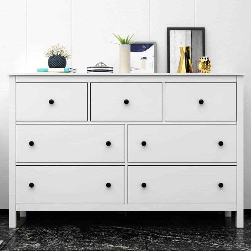Wooden Storage Chest Dresser Classic Glam Chest with Drawers