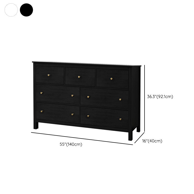 Wooden Storage Chest Dresser Classic Glam Chest with Drawers