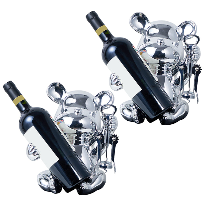 Glam Wine Bottle Rack Tabletop Resin Bottle Holder voor woonkamer