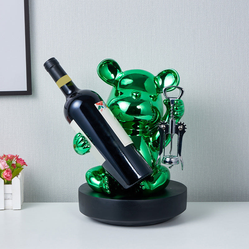 Glam Wine Bottle Rack Tabletop Resin Bottle Holder voor woonkamer