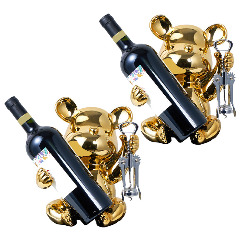 Glam Wine Bottle Rack Tabletop Resin Bottle Holder voor woonkamer