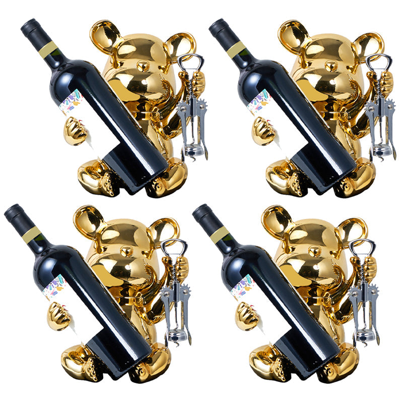 Glam Wine Bottle Rack Tabletop Resin Bottle Holder voor woonkamer