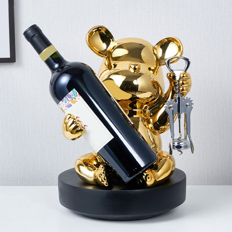 Glam Wine Bottle Rack Tabletop Resin Bottle Holder voor woonkamer