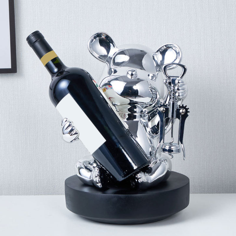 Glam Wine Bottle Rack Tabletop Resin Bottle Holder voor woonkamer