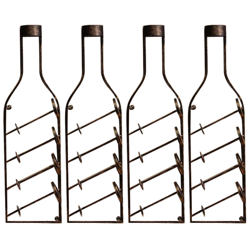 Mémètre mural Metal Contemporain de style contemporain Porte-bouteille pour cuisine