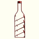 Porta della bottiglia di vino in stile metallo a parete per la cucina