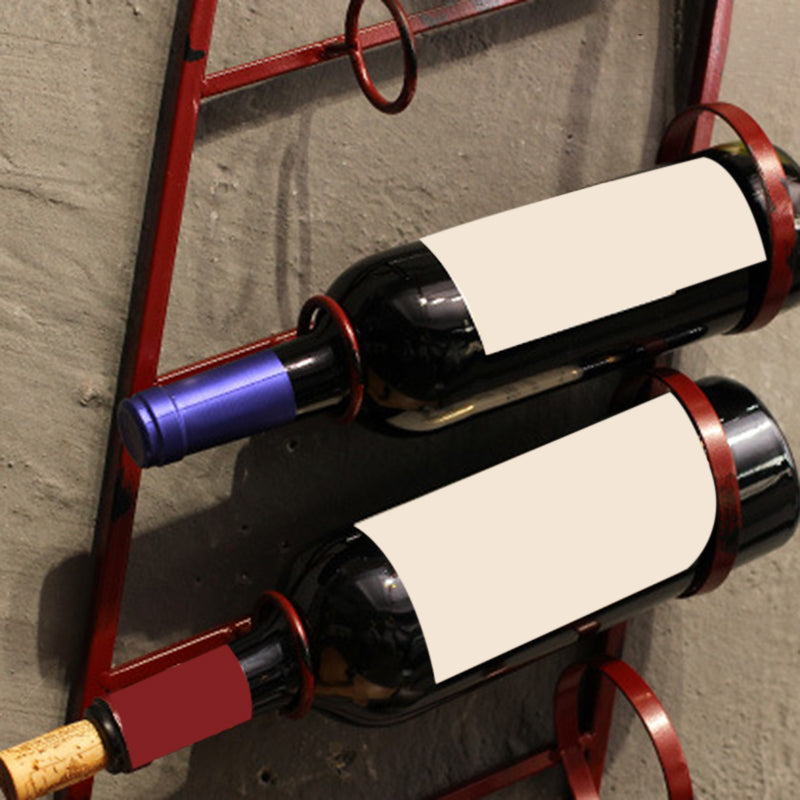 Mémètre mural Metal Contemporain de style contemporain Porte-bouteille pour cuisine