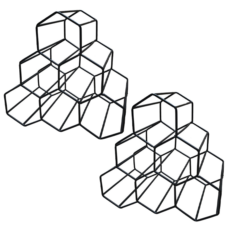 Consigne du porte-bouteille en fer contemporain Rack de bouteille de comptoir pour la cuisine