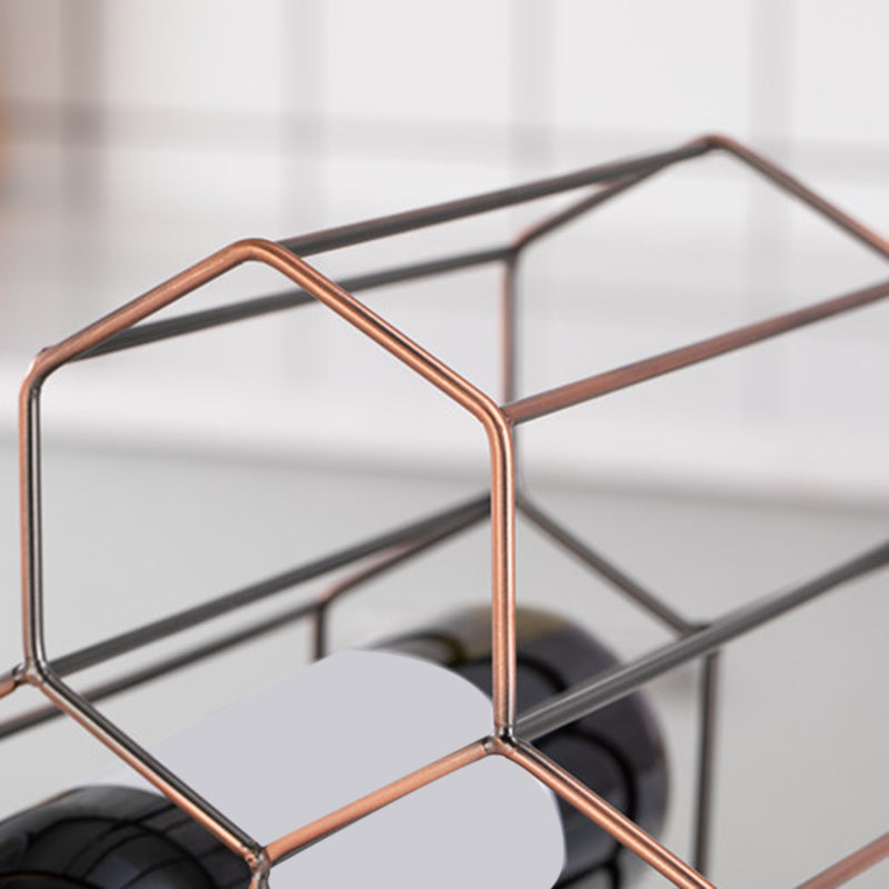 Consigne du porte-bouteille en fer contemporain Rack de bouteille de comptoir pour la cuisine