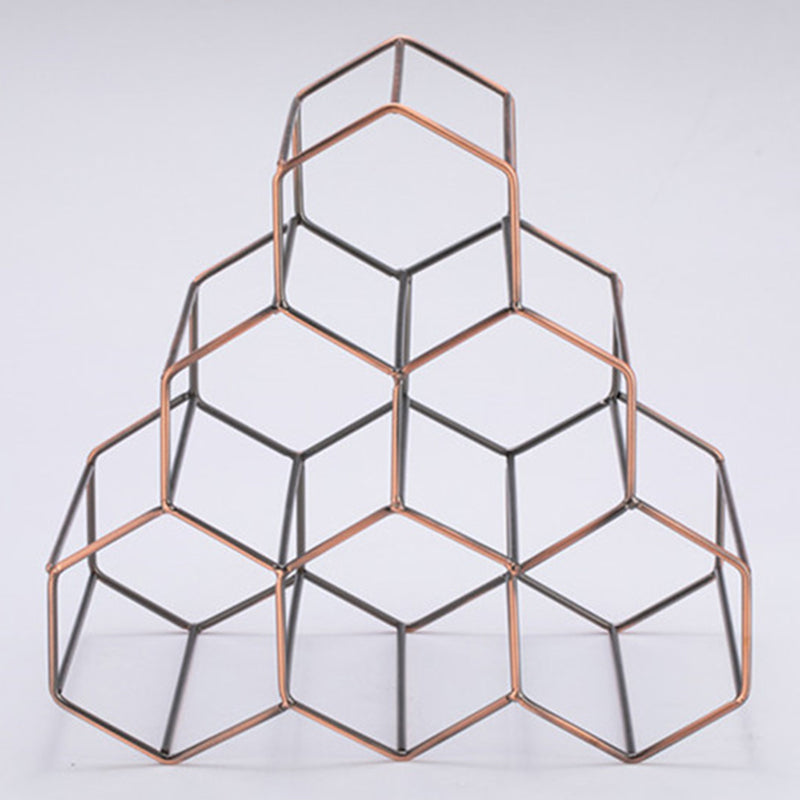 Consigne du porte-bouteille en fer contemporain Rack de bouteille de comptoir pour la cuisine