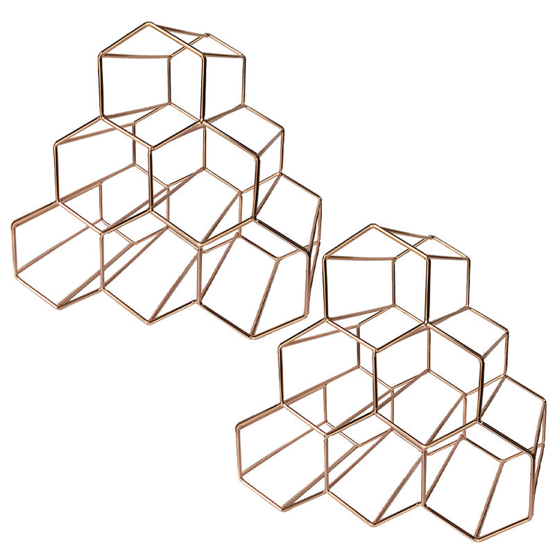 Consigne du porte-bouteille en fer contemporain Rack de bouteille de comptoir pour la cuisine