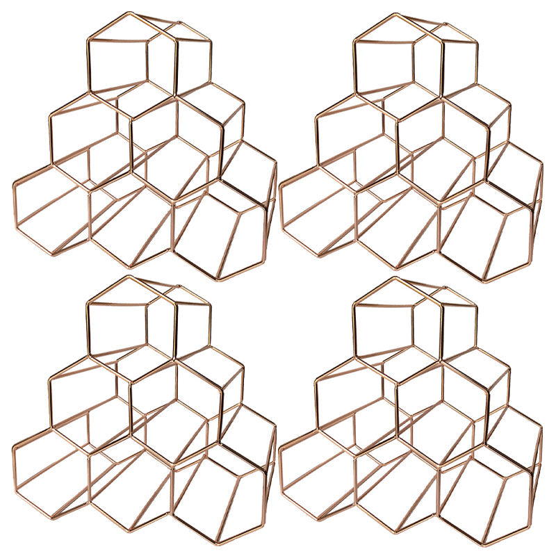 Conjunto de botellas de encimera de botella de vino de hierro contemporáneo para la cocina