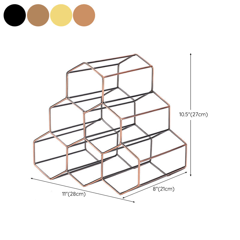 Consigne du porte-bouteille en fer contemporain Rack de bouteille de comptoir pour la cuisine