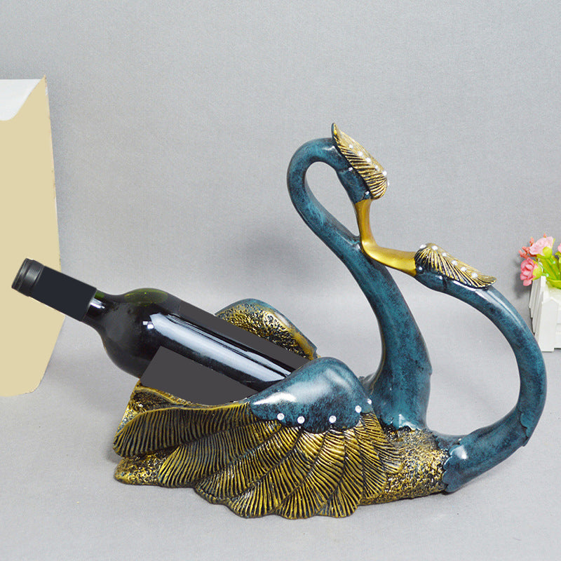 Glam Tabletop Wine Bottle Holder Resin Wine Bottle Rack for Kitchen Blue 1 Piece Clearhalo 'furn' 'furn_wine_racks' 'Furniture' 'Kitchen & Dining Furniture' 'Wine Racks' 'wine_racks' 6564299