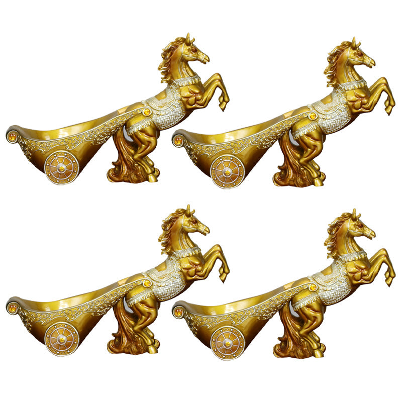 Glam Tabletop Wine Bottle Holder Resin Wine Bottle Rack for Living Room Gold 4 Piece Set Clearhalo 'furn' 'furn_wine_racks' 'Furniture' 'Kitchen & Dining Furniture' 'Wine Racks' 'wine_racks' 6564320