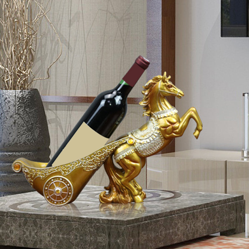 Glam Tabletop Wine Bottle Holder Resin Wine Bottle Rack for Living Room Clearhalo 'furn' 'furn_wine_racks' 'Furniture' 'Kitchen & Dining Furniture' 'Wine Racks' 'wine_racks' 6564327