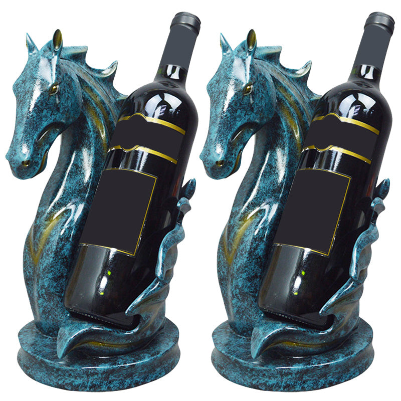 Botella de la rejilla de vino de resina glamorosa botella de la rejilla de vino para la sala de estar