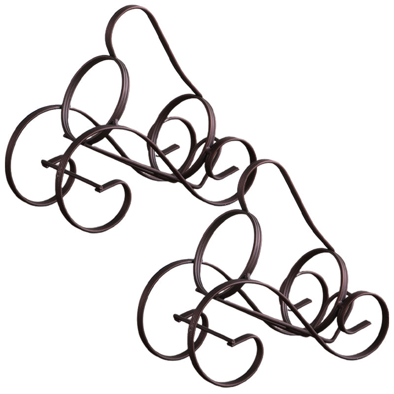 Contemporary Iron Wine Bottle Rack Countertop Bottle Holder for Living Room 2 Piece Set Clearhalo 'furn' 'furn_wine_racks' 'Furniture' 'Kitchen & Dining Furniture' 'Wine Racks' 'wine_racks' 6564387