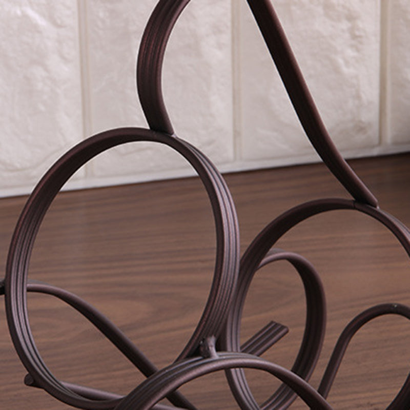 Contemporary Iron Wine Bottle Rack Countertop Bottle Holder for Living Room Clearhalo 'furn' 'furn_wine_racks' 'Furniture' 'Kitchen & Dining Furniture' 'Wine Racks' 'wine_racks' 6564394