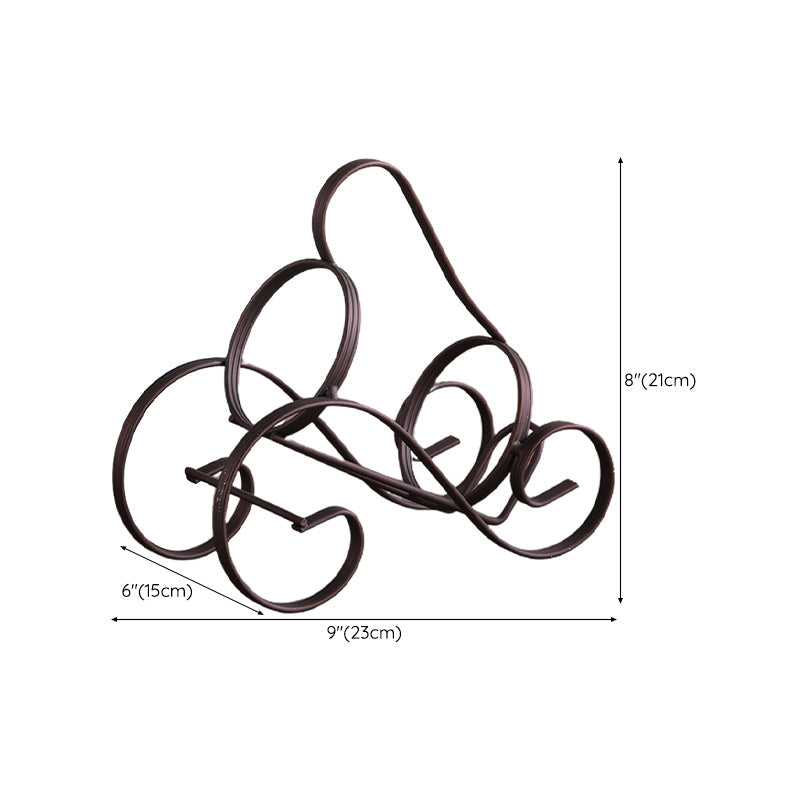 Contemporary Iron Wine Bottle Rack Countertop Bottle Holder for Living Room Clearhalo 'furn' 'furn_wine_racks' 'Furniture' 'Kitchen & Dining Furniture' 'Wine Racks' 'wine_racks' 6564395