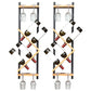 Wall Mounted Wine Shelf Wood and Metal Wine Holder Rack for Kitchen 2 Piece Set Clearhalo 'furn' 'furn_wine_racks' 'Furniture' 'Kitchen & Dining Furniture' 'Wine Racks' 'wine_racks' 6564397