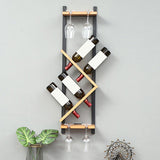 Wall Mounted Wine Shelf Wood and Metal Wine Holder Rack for Kitchen Clearhalo 'furn' 'furn_wine_racks' 'Furniture' 'Kitchen & Dining Furniture' 'Wine Racks' 'wine_racks' 6564401