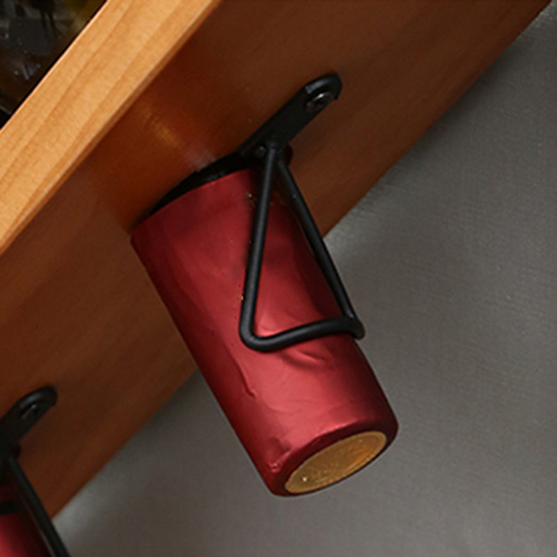 Wall Mounted Wine Shelf Wood and Metal Wine Holder Rack for Kitchen Clearhalo 'furn' 'furn_wine_racks' 'Furniture' 'Kitchen & Dining Furniture' 'Wine Racks' 'wine_racks' 6564403