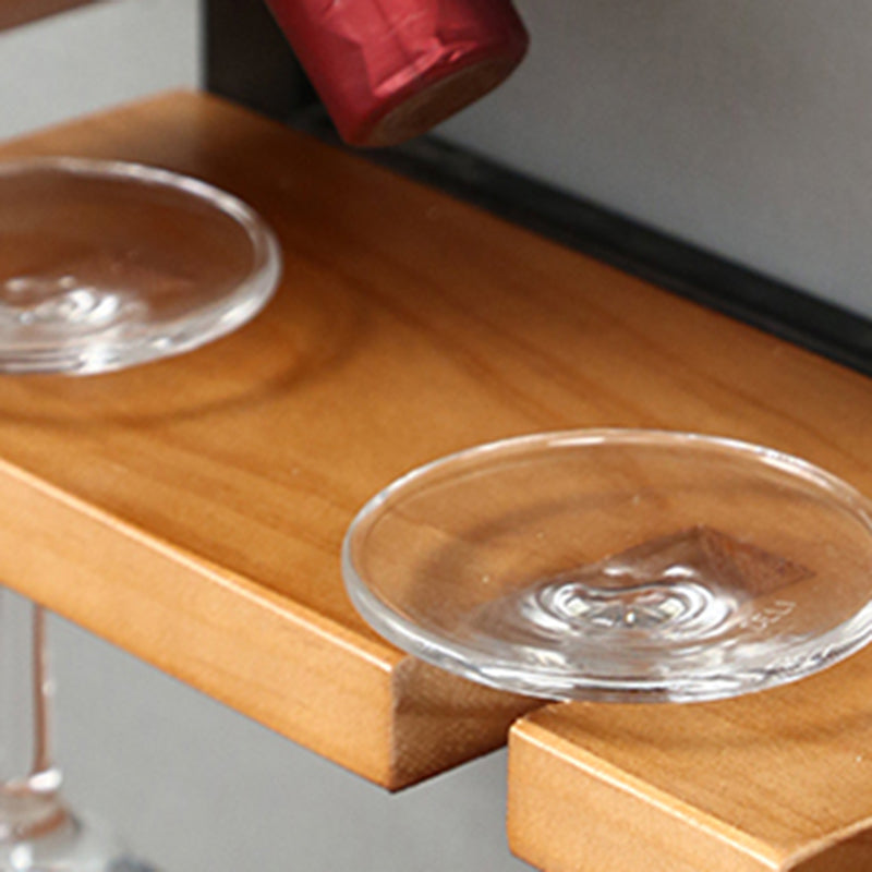 Wall Mounted Wine Shelf Wood and Metal Wine Holder Rack for Kitchen Clearhalo 'furn' 'furn_wine_racks' 'Furniture' 'Kitchen & Dining Furniture' 'Wine Racks' 'wine_racks' 6564404