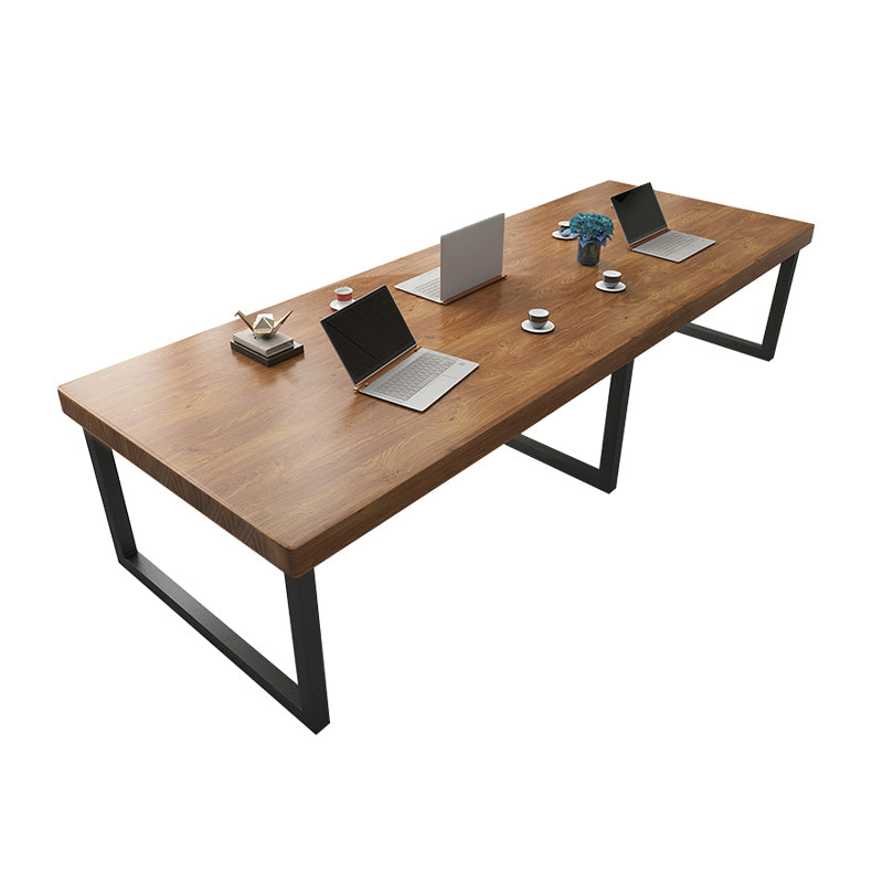 Solid Wood Rectangle Office Desk Industrial 29.53" Tall Writing Desk Clearhalo 'furn' 'furn_office_desk' 'Furniture' 'Office Desks' 'Office Furniture' 'office_desk' 6564505