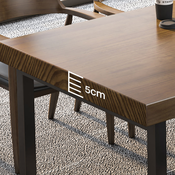 Industrial Solid Wood Office Desk Sled Base 29.53" Tall Writing Desk Clearhalo 'furn' 'furn_office_desk' 'Furniture' 'Office Desks' 'Office Furniture' 'office_desk' 6564524