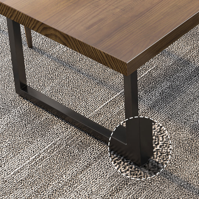 Industrial Solid Wood Office Desk Sled Base 29.53" Tall Writing Desk Clearhalo 'furn' 'furn_office_desk' 'Furniture' 'Office Desks' 'Office Furniture' 'office_desk' 6564526