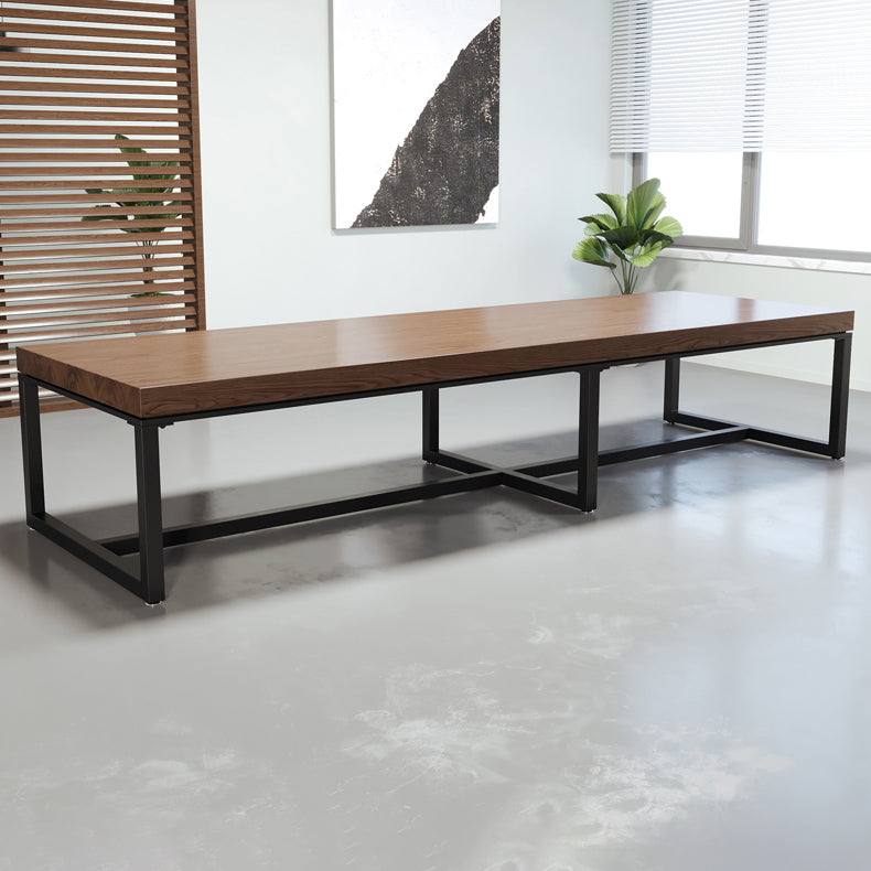 Industrial 29.53" Tall Writing Desk Solid Wood Rectangle Office Desk Clearhalo 'furn' 'furn_office_desk' 'Furniture' 'Office Desks' 'Office Furniture' 'office_desk' 6564567