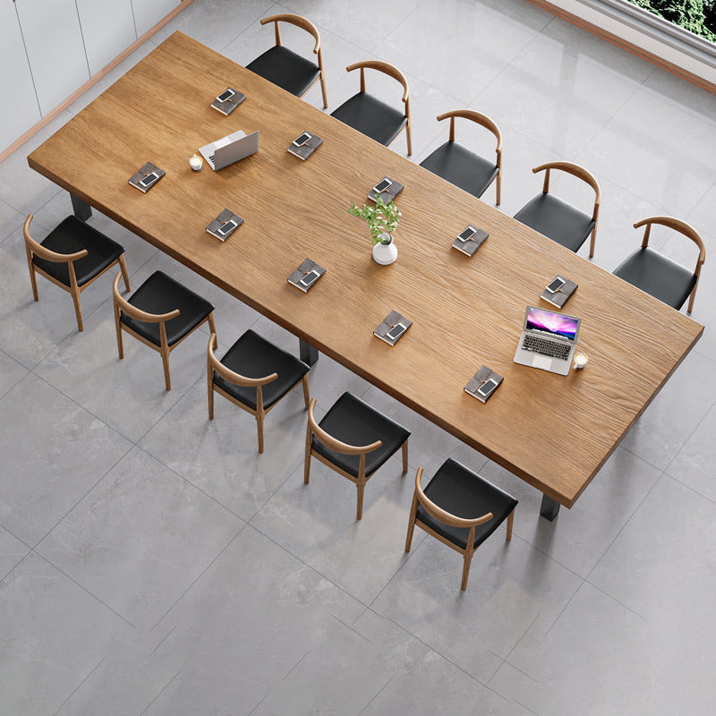 Industrial 29.53 "Descripción de la oficina de altura Madera sólida Desk de escritura de rectángulo