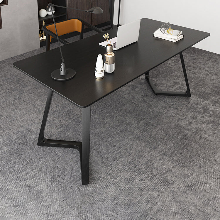 Bureau d'écriture contemporain Bureau de bureau à domicile en bois massif avec jambes