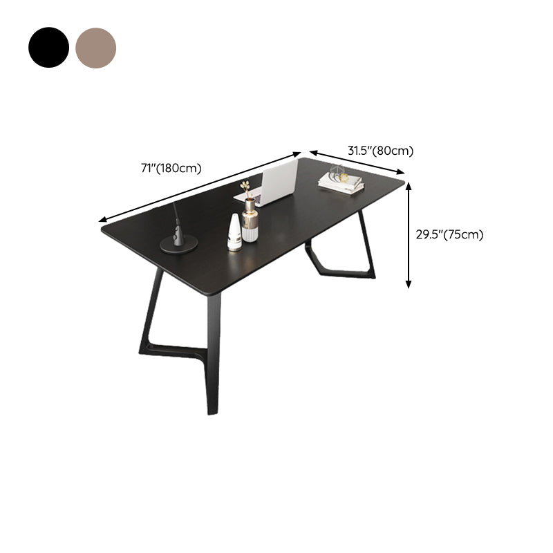 Bureau d'écriture contemporain Bureau de bureau à domicile en bois massif avec jambes