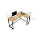 29.25-inch Height Modern Writing Desk L-Shape Solid Wood Office Desk