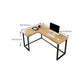 29.25-inch Height Modern Writing Desk L-Shape Solid Wood Office Desk