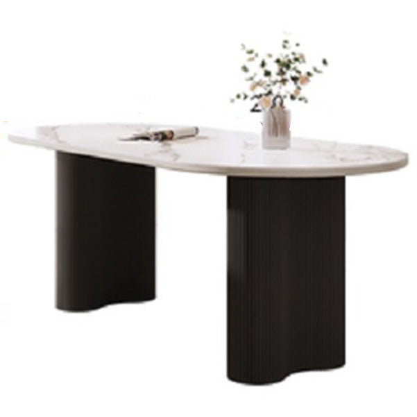 29.25-inch Hoogte Moderne Office Desk Stone Ovaal Writing Desk