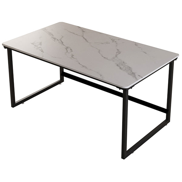 Industrial Stone Office Desk Sled Base Rectangular Writing Desk 70.9"L x 35.4"W x 29.5"H White Clearhalo 'furn' 'furn_office_desk' 'Furniture' 'Office Desks' 'Office Furniture' 'office_desk' 6564872