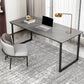 Industrial Stone Office Desk Sled Base Rectangular Writing Desk 70.9"L x 35.4"W x 29.5"H Gray Clearhalo 'furn' 'furn_office_desk' 'Furniture' 'Office Desks' 'Office Furniture' 'office_desk' 6564873