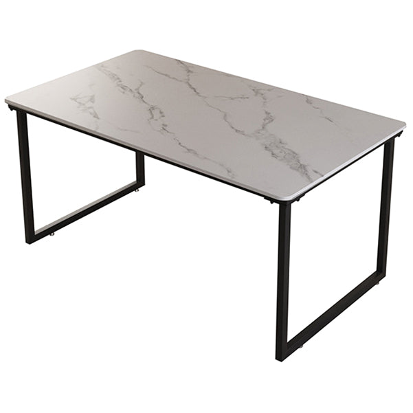 Industrial Stone Office Desk Sled Base Rectangular Writing Desk White Clearhalo 'furn' 'furn_office_desk' 'Furniture' 'Office Desks' 'Office Furniture' 'office_desk' 6564876