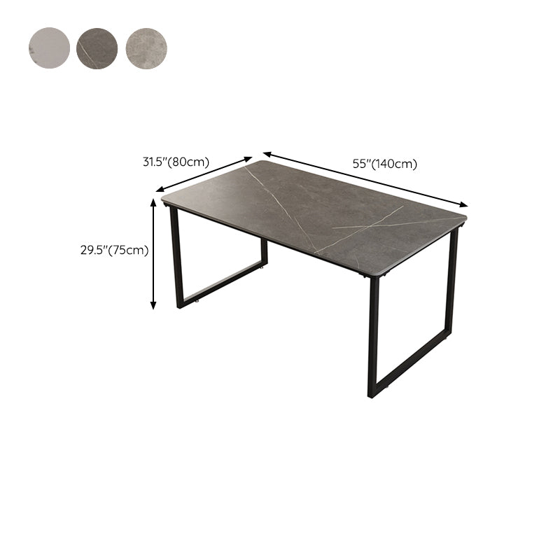 Industrial Stone Office Desk Sled Base Rectangular Writing Desk Clearhalo 'furn' 'furn_office_desk' 'Furniture' 'Office Desks' 'Office Furniture' 'office_desk' 6564889