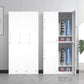 35.5"L x 19.5"W x 73"H White Wardrobe Armoire with Garment Rod Steel Wardrobe Cabinet Clearhalo 'Armoires & Wardrobes' 'armoires_wardrobes' 'Bedroom Furniture' 'furn' 'furn_armoires_wardrobes' 'Furniture' 6564923