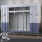 Contemporary Style Metal Wardrobe 2-Shelves Wardrobe Closet for Bedroom 66.9"L x 17.7"W x 67.7"H Blue Clearhalo 'Armoires & Wardrobes' 'armoires_wardrobes' 'Bedroom Furniture' 'furn' 'furn_armoires_wardrobes' 'Furniture' 6564961