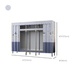 Contemporary Style Metal Wardrobe 2-Shelves Wardrobe Closet for Bedroom Clearhalo 'Armoires & Wardrobes' 'armoires_wardrobes' 'Bedroom Furniture' 'furn' 'furn_armoires_wardrobes' 'Furniture' 6564972