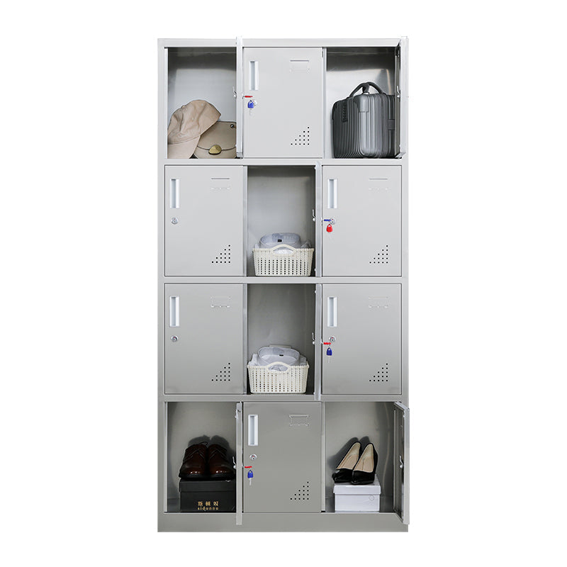 35,5 "L x 16,5" W x 71 "H Armoire de rangement de porte à charnière avec portes en métal avec portes métalliques